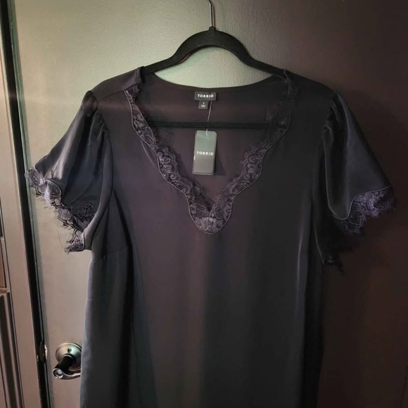 Torrid Black Lace Shirt - Picture 1 of 4